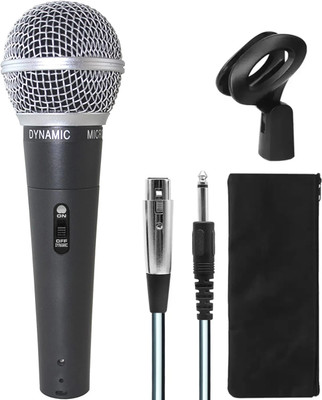 Divinext XLR Professional Dynamic Unidirectional Karaoke Vocal Sound EASTAR 580 XLR with XLR Cable Classic Metal Body Handheld Cardio Audio Instrument Microphone(Dark Grey)