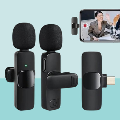 MOBONE K9 Dual Wireless Mic Plug and Play, No App Needed BT Collar Mic for All Devices Microphone