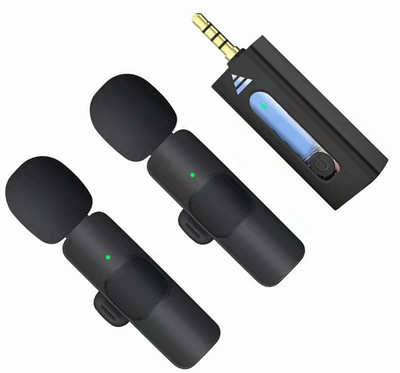 WRADER Dual User 3.5mm Wireless Collar Mic for Mobile Camera Laptop & Desktop Wireless Microphone