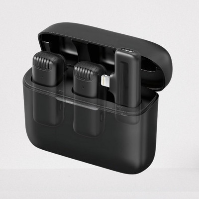 Gentle e kart ® J13 Wireless Microphone, Noise Reduction Lapel Mic with Charging Case Microphone
