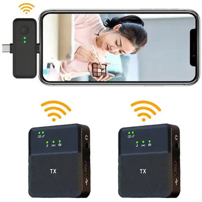 MOOZMOB Dual Wireless Mic with Noise Reduction for Mobile, Camera, Laptop, DSLR, Speaker Microphone