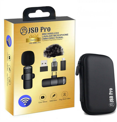 JSD PRO JSD-WMG-9 FUR Gold Series - iPhone & C-Type Smartphone compatible Mini Wireless Microphone