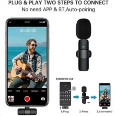 GUGGU KR_K8 Wireless Mic for Type-C Android Cell Phone,Tablets & iPhone WIRELESS Microphone