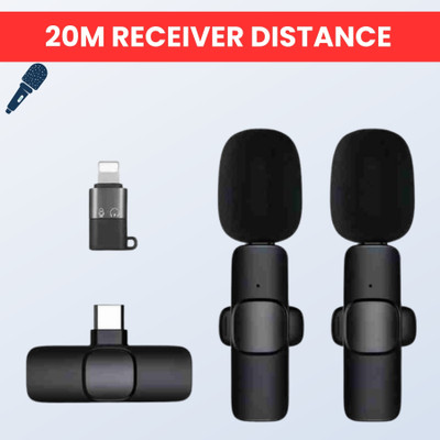 SACRO K9 Dual Wireless Microphone, Bluetooth Collar Mic for Interview/YouTubeP240 Microphone
