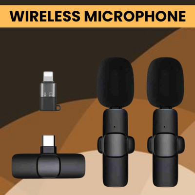 Clairbell K9 Dual (Wireless Microphone) With Bluetooth Mic & Plug for Vlogging/YouTubG256 Microphone