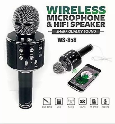 3BAAN A48 WS858 PLUS MICROPHONE Handheld MIC & SPEAKER Color May Very(Pack Of 1 ) Microphone