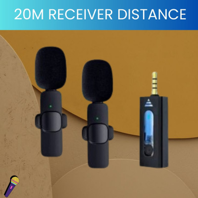 GUGGU K35 Wireless Mic With Collar Microphone for YouTube/Vloging/Voice RecordingZ137 Microphone