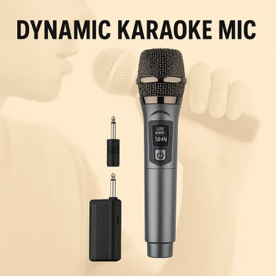 WRADER Metal Dynamic Wireless Mic System 50Hrs 200ft Range Party Stage Microphone
