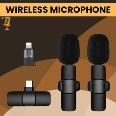 SACRO K9Dual Wireless Microphone Plug& Bluetooth Collar Mic forLive Stream/YoutubeP339 Microphone