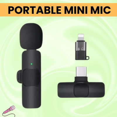 FRONY K8 Wireless Microphone, 2-in-1 Lavalier Mic with for Vlogging/YouTube/StreamZ355 Microphone