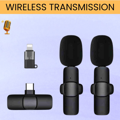 GUGGU K9Dual Wireless Microphone Plug& Bluetooth Collar Mic forLive Stream/YoutubeI464 Microphone