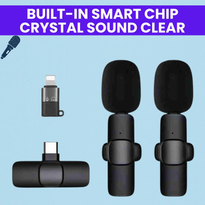 Clairbell K9 Dual Wireless Microphone, Bluetooth Collar Mic for Interview/YouTubeI78 Microphone