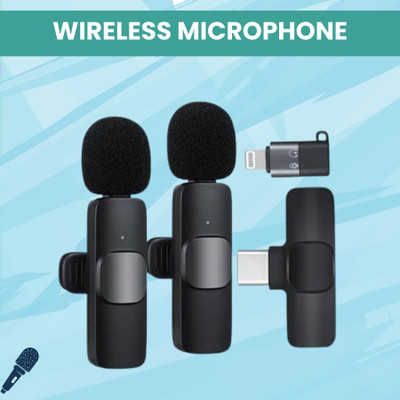 Clairbell K9 Dual Wireless Microphone, Bluetooth Collar Mic for Interview/YouTubeI127 Microphone