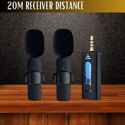 GUGGU K35 (Wireless Microphone) With Collar mic for Interview and VloggingF59 Microphone