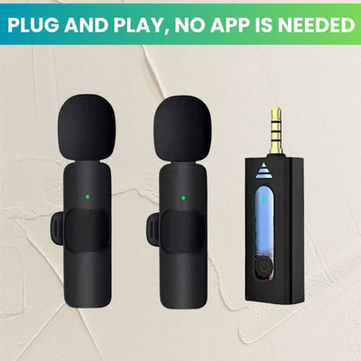 GUGGU K35 (Wireless Microphone)Bluetooth Collar Micfor YouTub/Live Stream/VloggingO126 Microphone