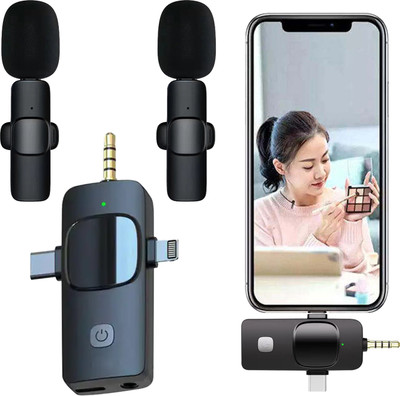 MOOZMOB Dual Wireless Mic for Online Teaching Interviews Reels Youtube Podcast Recording Microphone