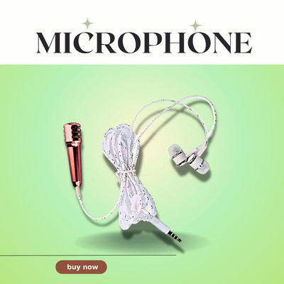 Clairbell Mic for Youtube Audio Cable with Stereo Earphone Compatible with 3.5 jackSW330 Microphone