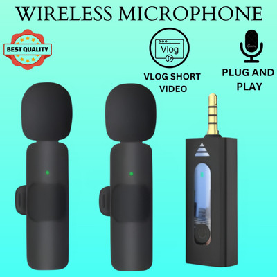 GUGGU K35 Wireless Collar Microphone for YouTube Video & Voice Recording InterviewI50 Microphone