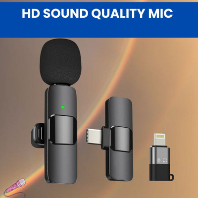 Clairbell K8 Wireless Microphone, 2-in-1 Lavalier Mic with for Vlogging/YouTube/StreamX403 Microphone