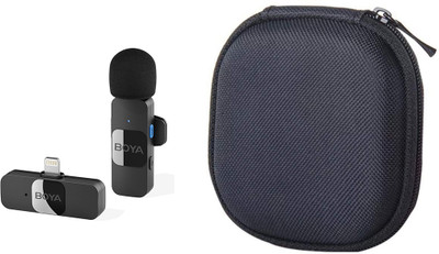 BOYA V1 2.4 ghz Omnidirectional Wireless Microphone System & EVA Carrying Case Microphone