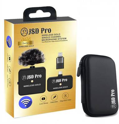 JSD PRO Wireless Gold - Single Channel - iphone & C-Type Android Smartphones Wireless Microphone