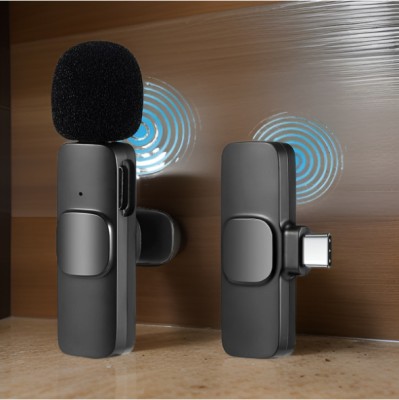 GUGGU 56b_K8 Wireless Mic Set: Type-C & iPhone Compatible Livestream & Video Recording Microphone