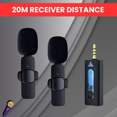 YAROH K35 Wireless Mic With Collar Microphone for YouTube/Vloging/Voice RecordingD222 Microphone