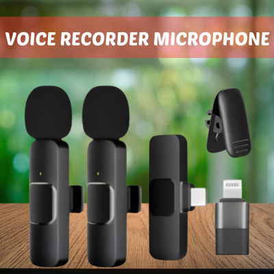 Clairbell K9 Dual (Wireless Microphone) Plug & Collar Mic for Live Stream/Vlogging T8 Microphone