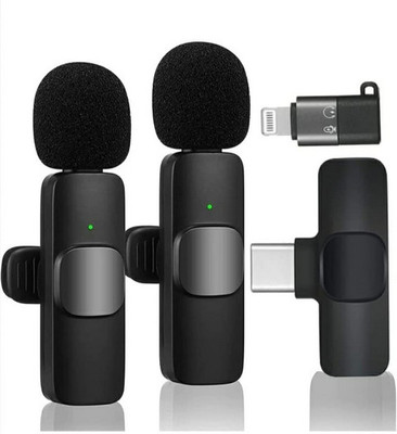 THE MOBILE POINT Digital Mini Portable Audio Recording Mic with Receiver Collar Microphone