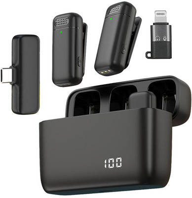 MOOZMOB Dual Wireless Mic for YouTube Video Recording ASMR Podcast Interviews and Reels Microphone