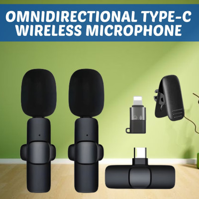 SACRO K9 Dual (Wireless Microphone) Plug & Collar Mic for Live Stream/Vlogging Q327 Microphone