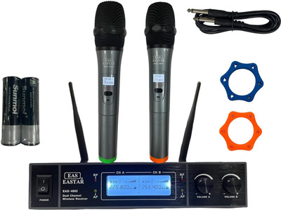 KH Professional Dual-Channel VHF Handheld Wireless Microphone System (4002) Microphone