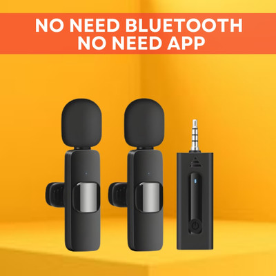 GUGGU K35 (Wireless Microphone) With Collar mic for Interview and VloggingG240 Microphone