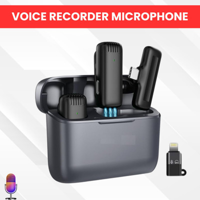 Clairbell J13 Wireless Microphone With Dual Channel Mic for Vlogging/YouTube/StreamingE239 Microphone