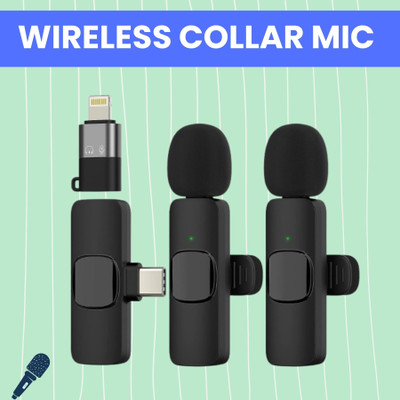 Clairbell K9 Dual Wireless Microphone, Bluetooth Collar Mic for Interview/YouTubeI273 Microphone