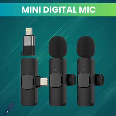 SYARA K9 Dual Wireless Microphone, Bluetooth Collar Mic for Interview/YouTubeU135 Microphone
