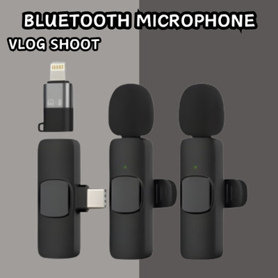 Clairbell K9 Dual (Wireless Microphone)Plug & Bluetooth Collar Mic for YouTub/VloggingE90 Microphone
