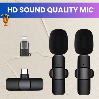 GUGGU K9Dual Wireless Microphone Plug& Bluetooth Collar Mic forLive Stream/YoutubeO413 Microphone