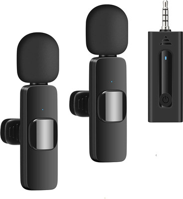 Perfx K35 /K9 Dual Wireless Collar Mic with 3.5mm AUX for DSLR, YouTube & Vlogging Camera Microphone