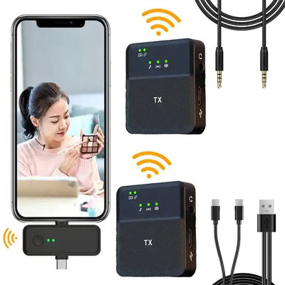 WRADER Dual Wireless Mic for Youtube Video Recording Live Streaming Podcast Interviews Microphone