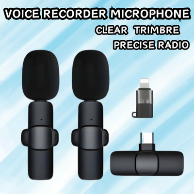 Clairbell K9 Dual (Wireless Microphone)Plug & Bluetooth Collar Mic for YouTub/VloggingE106 Microphone