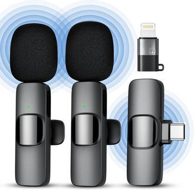 Zeplore Dual Wireless for YouTube, Vlogging, Recording for iPhone & Android Microphone