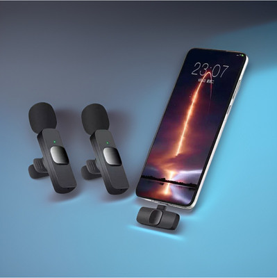 GUGGU 88v_K9 Dual Wireless Mic for iPhone/iPad: Plug & Play for YouTube, Vlogs Microphone