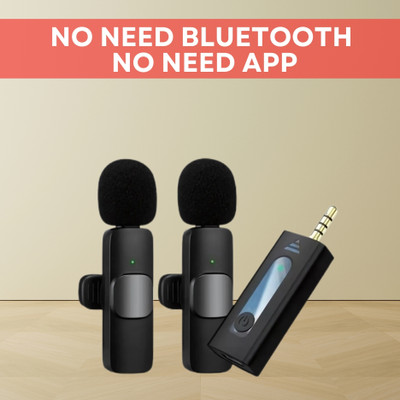 GUGGU K35 (Wireless Microphone) With Collar mic for Interview and VloggingG474 Microphone