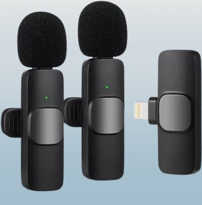 Bydye A74 K9 WirelessInterview Mic iOS/Android Black(Pack of 1) Microphone