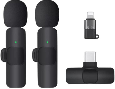 YAROH 47v_K9 Dual Wireless Mic for iPhone/iPad: Plug & Play for YouTube, Vlogs Microphone