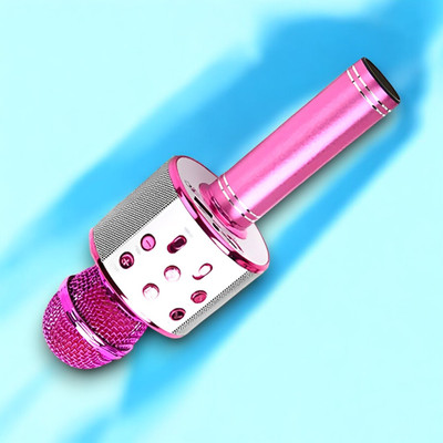 Shamsa X124 Wireless Singing Ws-858 Mike Multi-function Bluetooth Karaoke Mic Microphone