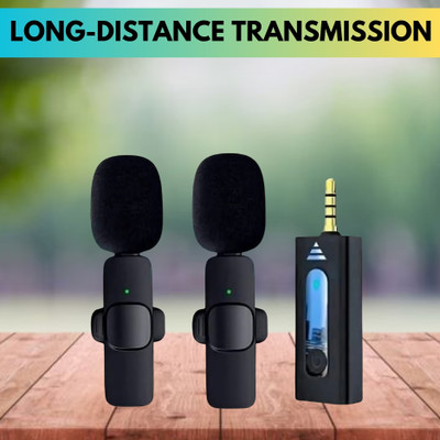 GUGGU K35 (Wireless Microphone) With Collar mic for Interview and VloggingG448 Microphone
