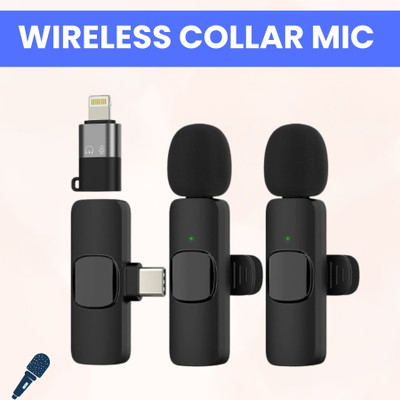 SYARA K9 Dual Wireless Microphone, Bluetooth Collar Mic for Interview/YouTubeU98 Microphone