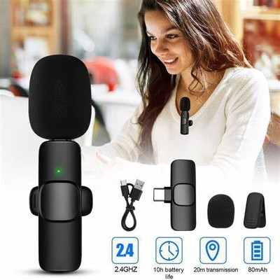 MOBONE ® K8 Wireless Microphone |Digital Mini Portable Recording Clip Mic Microphone